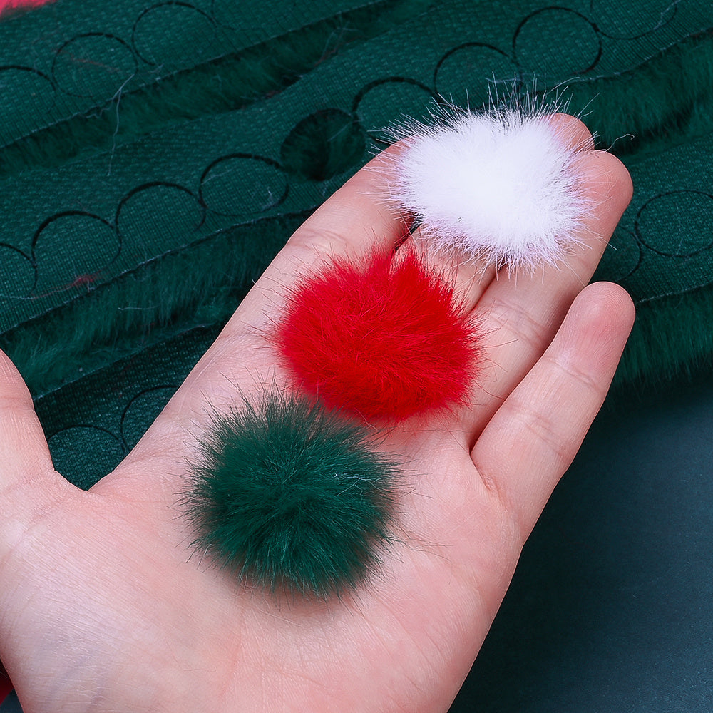3.5 cm Artificial Mink Wool Buckle Embellishments