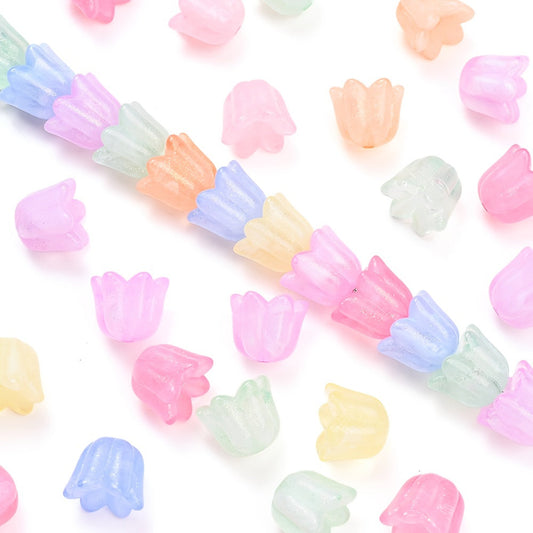 Colored Wind Chime Flower Acrylic Beads