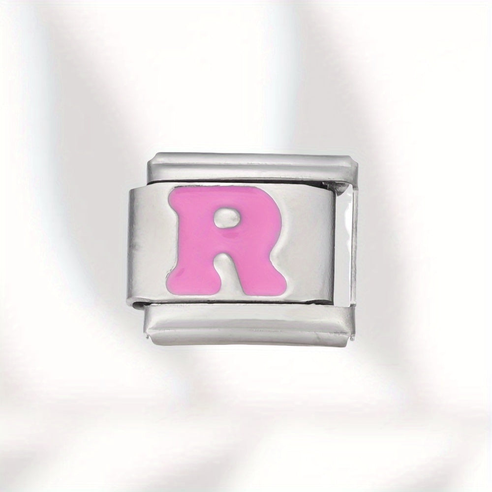 Colorful Stainless Steel Letter Bead