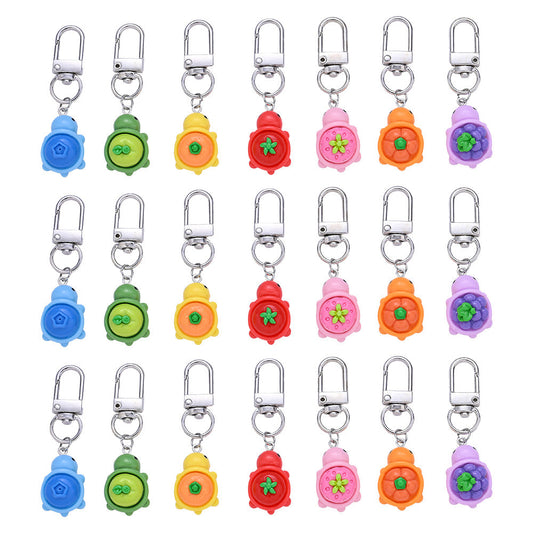 Colorful Resin Turtle Pendant Charms