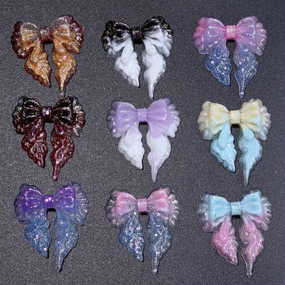 Glow Gradient Bow Resin Patches
