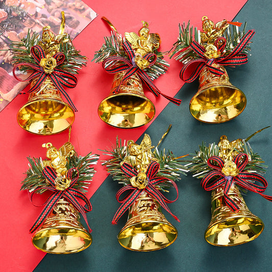 Vintage Golden Christmas Bell Pendants