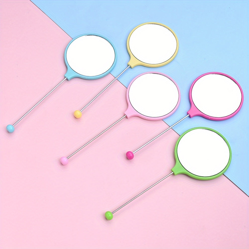 Beaded Handheld Makeup Mirror