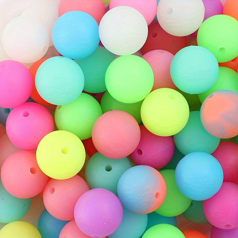 20pcs 15mm Round Silicone Luminous Beads