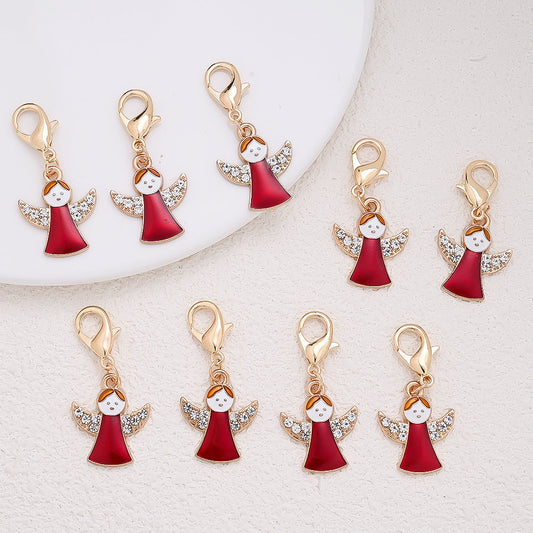 Red Angel Keychain with Thank You Card