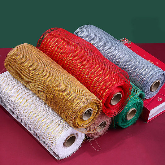Christmas Plastic Mesh Ribbon