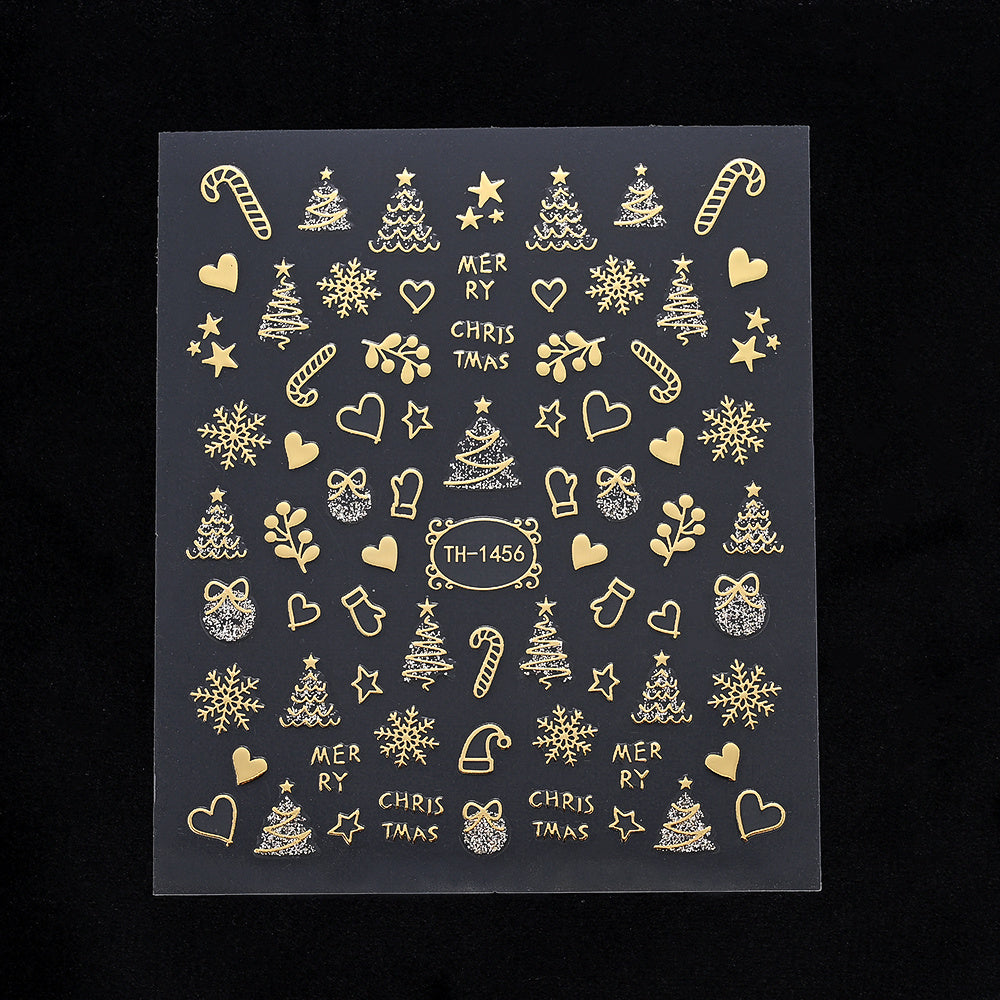Gold Pattern Manicure Stickers