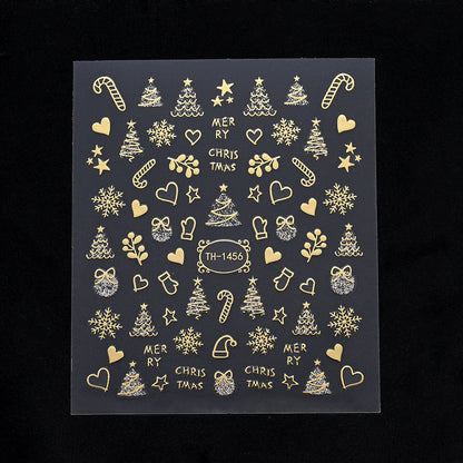 Gold Pattern Manicure Stickers