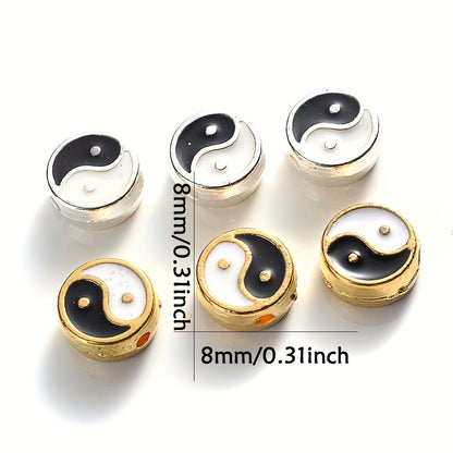 Enamel Tai Chi Yin Yang Beads