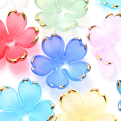 200pcs 18x19mm Acrylic Flower Beads