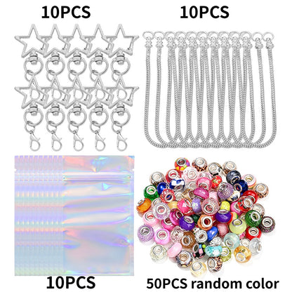 Star Beadable Keychain Set