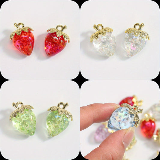 Y2K Strawberry Acrylic Pendants