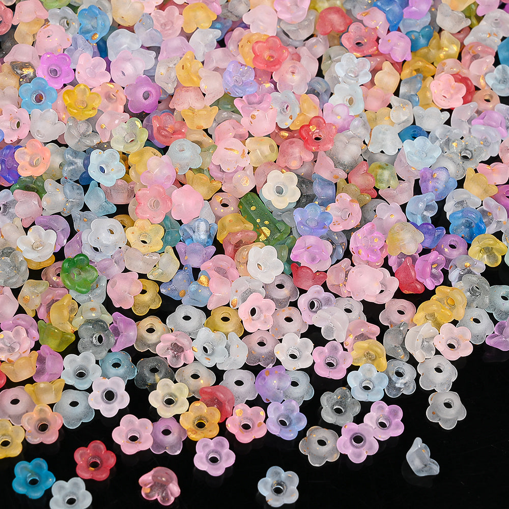 Gradient Bellflower Spacer Beads