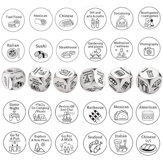 Stainless Steel Decision Dice Set