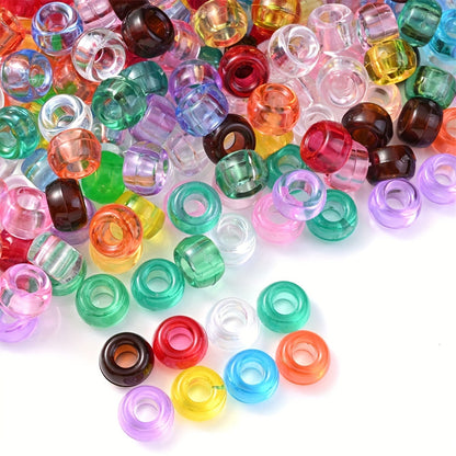 Transparent Colorful Pony Beads