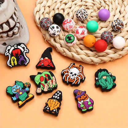 72-Piece Halloween Silicone Bead Set