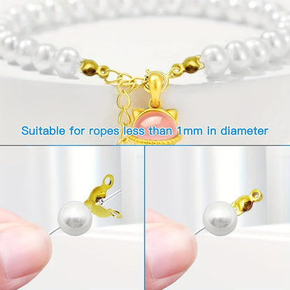 100/200pcs 4x8mm Ball Chain Connector Crimp Beads