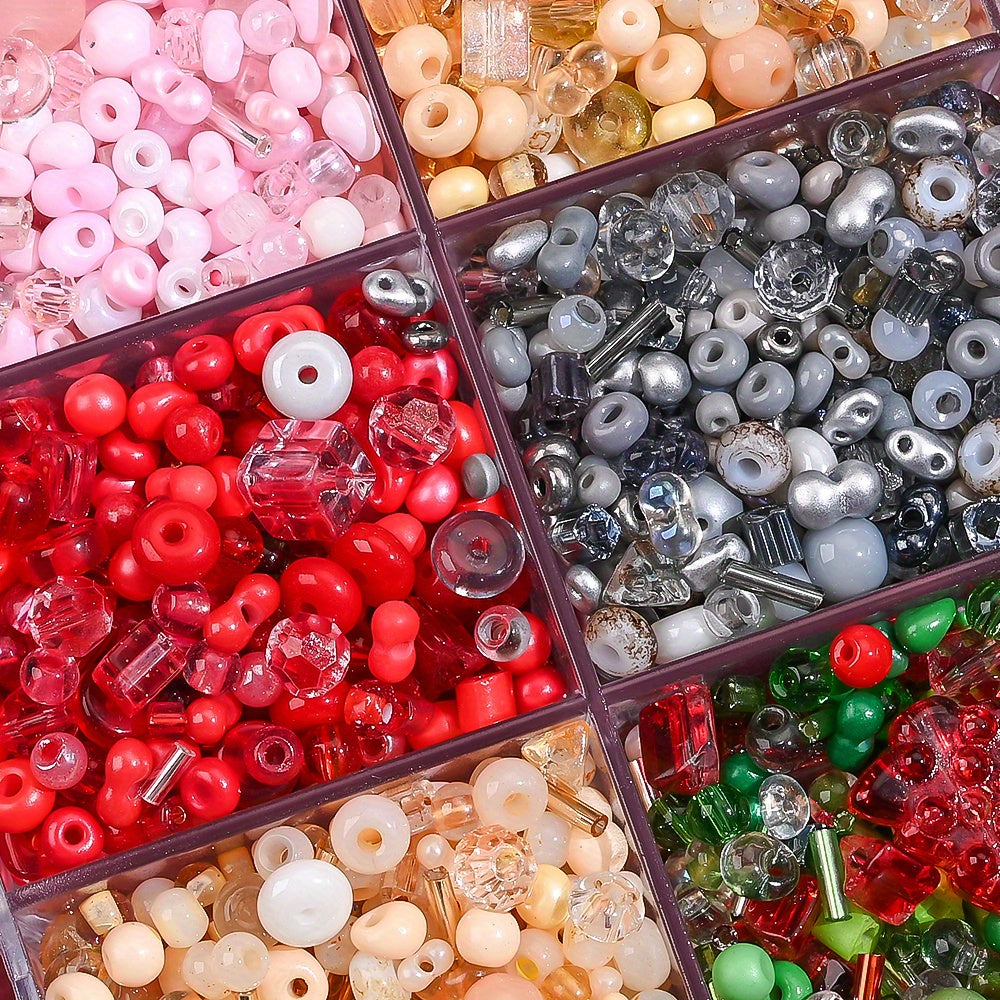 20g/bag Christmas Irregular Glass Seed Beads