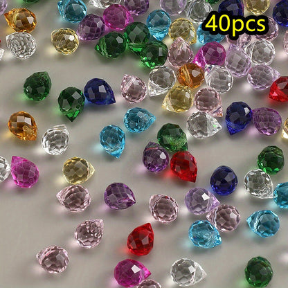 40pcs/set 8x10mm AB Color Faceted Strawberry Glass Beads
