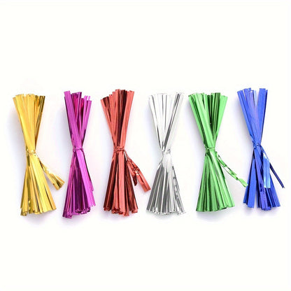 800-Piece 4 mm Gold Metal Wire Ties