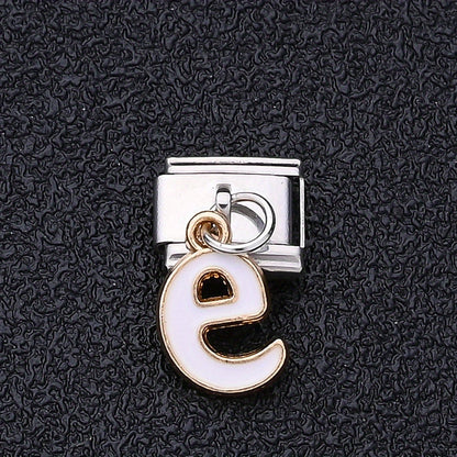 1PC A-Z English Letter Charm Link Set for 9mm Bracelets
