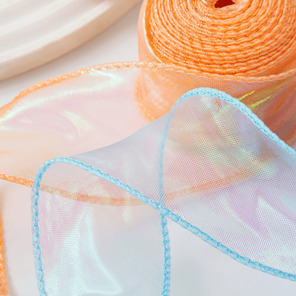 10-Yard 4 cm Iridescent Fishtail Organza Ribbon