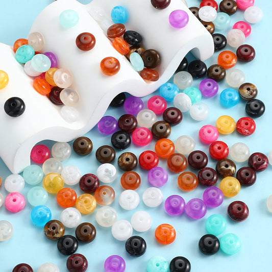 100-Piece 5x10 mm Acrylic Flat Spacer Beads