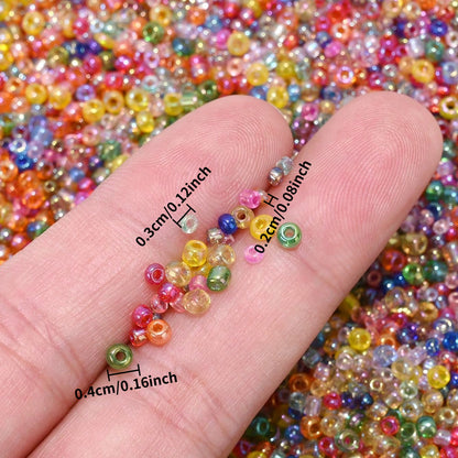 450g 2/3/4mm Mixed Color Glass Seed Beads