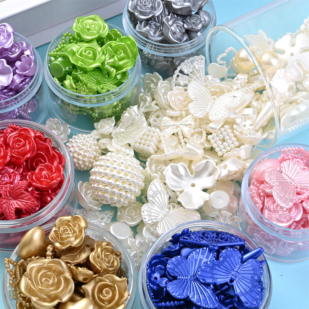30g 8-40mm Bohemian Style Acrylic Mixed Beads