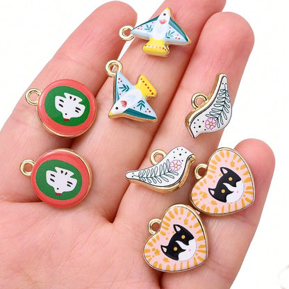 Vintage Enamel Animal and Symbol Charms