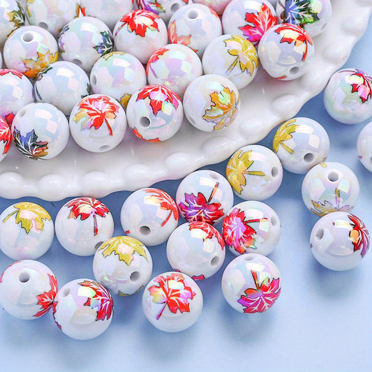 Maple Leaf Acrylic Beads