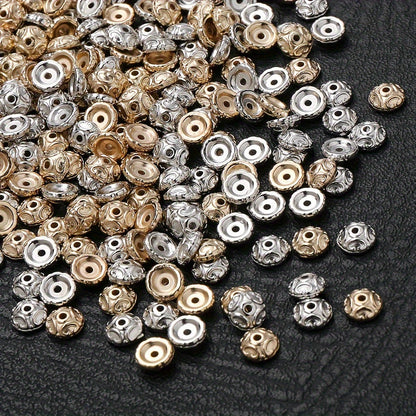 100PCS 7mm Semicircular Pattern Plastic Bead Set