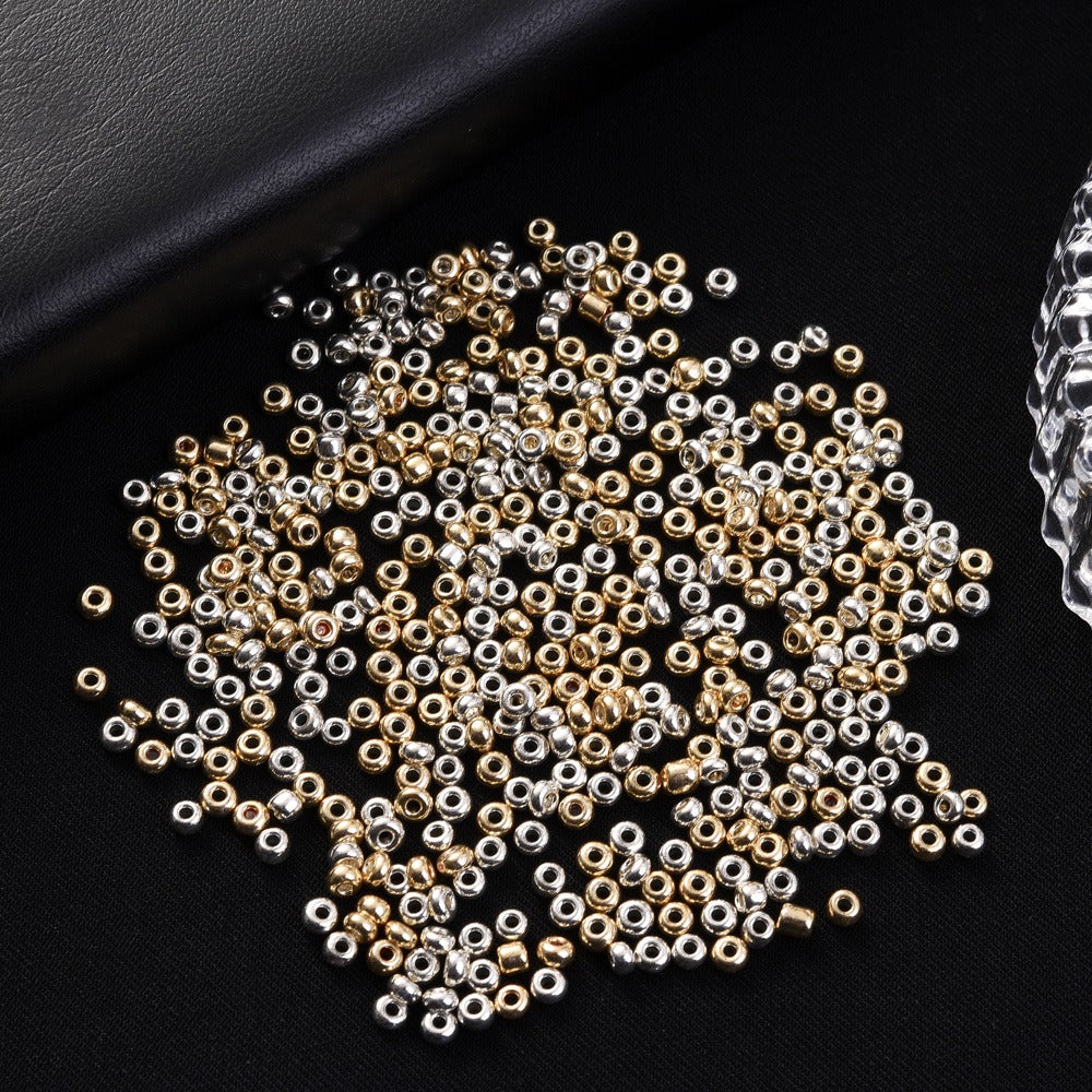 Gold and Silver Glass Seed Beads