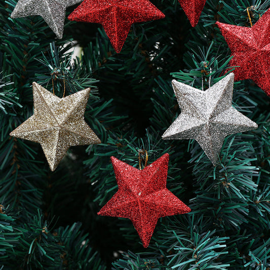6-Piece Random Shiny Christmas Star Decorations