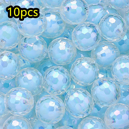 10pcs 16mm Y2K Multi-Sections Transparent Acrylic Disco Ball Beads