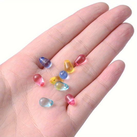 100PCS 6/8mm Water Drop Acrylic Bead Set
