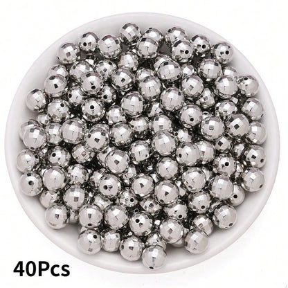 40/60/100/200pcs 6/8/10/12mm Vintage Disco Ball Beads