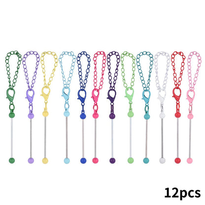 Metal Beaded Keychain Rods