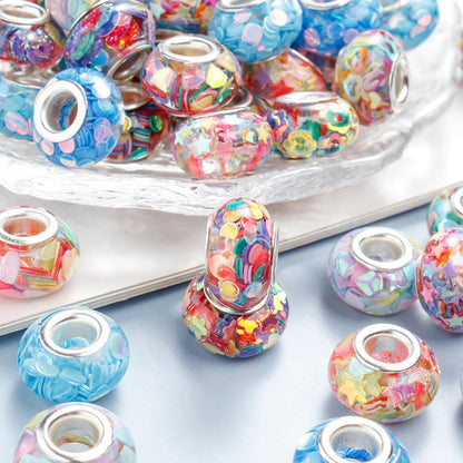 40pcs 9x14mm Acrylic Large Hole Beads