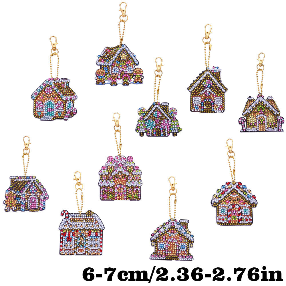 Christmas Diamond Painting Keychain Kit