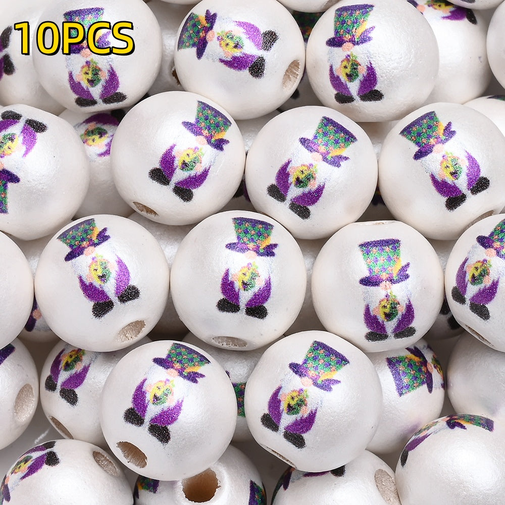 10pcs/set 16mm Carnival Wooden Beads