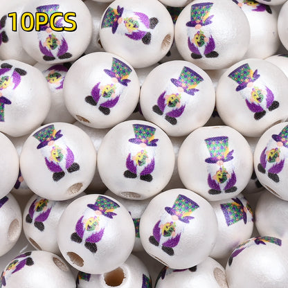 10pcs/set 16mm Carnival Wooden Beads