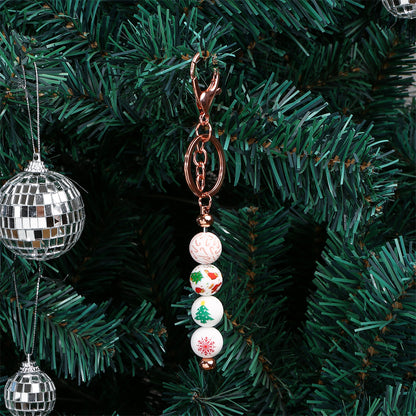 5pcs 15mm Christmas Silicone Round Beads