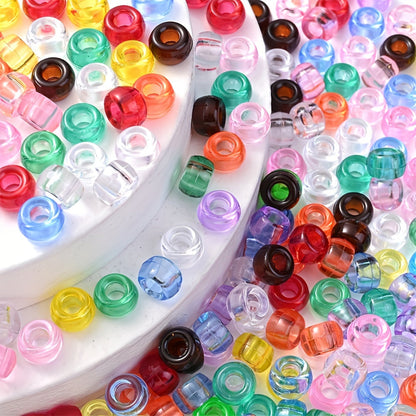 Transparent Colorful Pony Beads