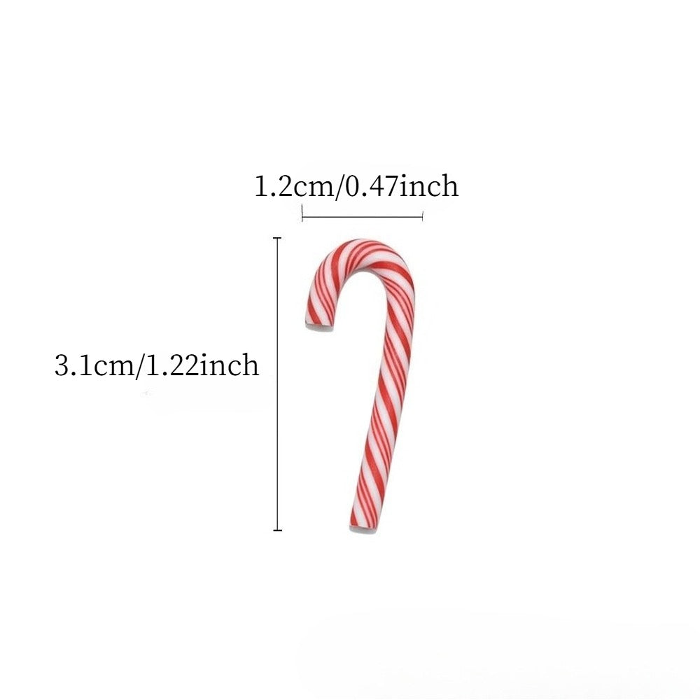 Christmas Candy Cane Resin Cabochons