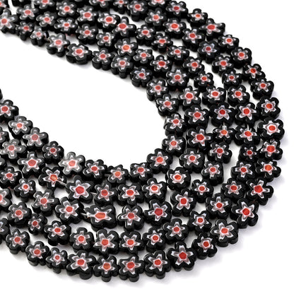 Daisy Lampwork Flower Beads