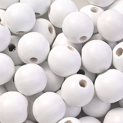 10PCS 16mm Animal Print Round Wooden Bead Set