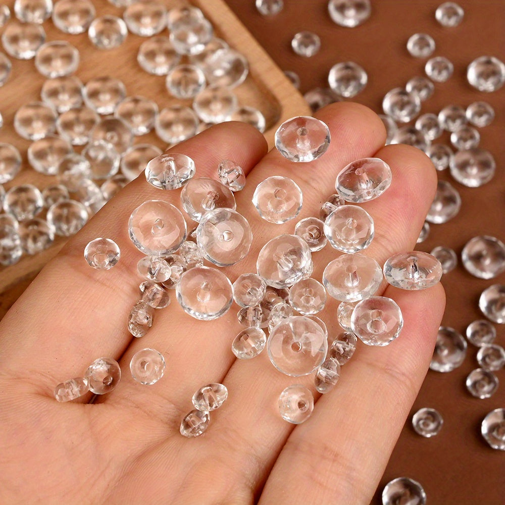 Transparent Abacus Crystal Beads