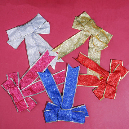 Colorful Glitter Christmas Ribbon Bows