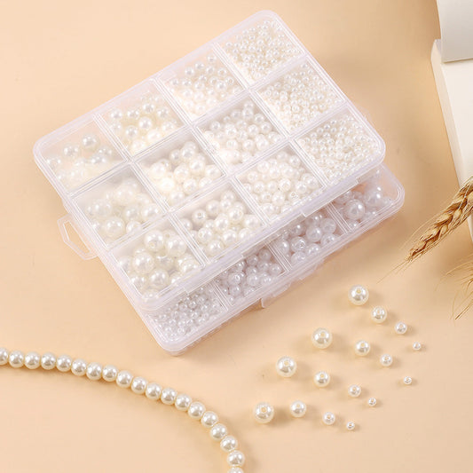 1100PCS Multi-Size Faux Pearl Bead Set